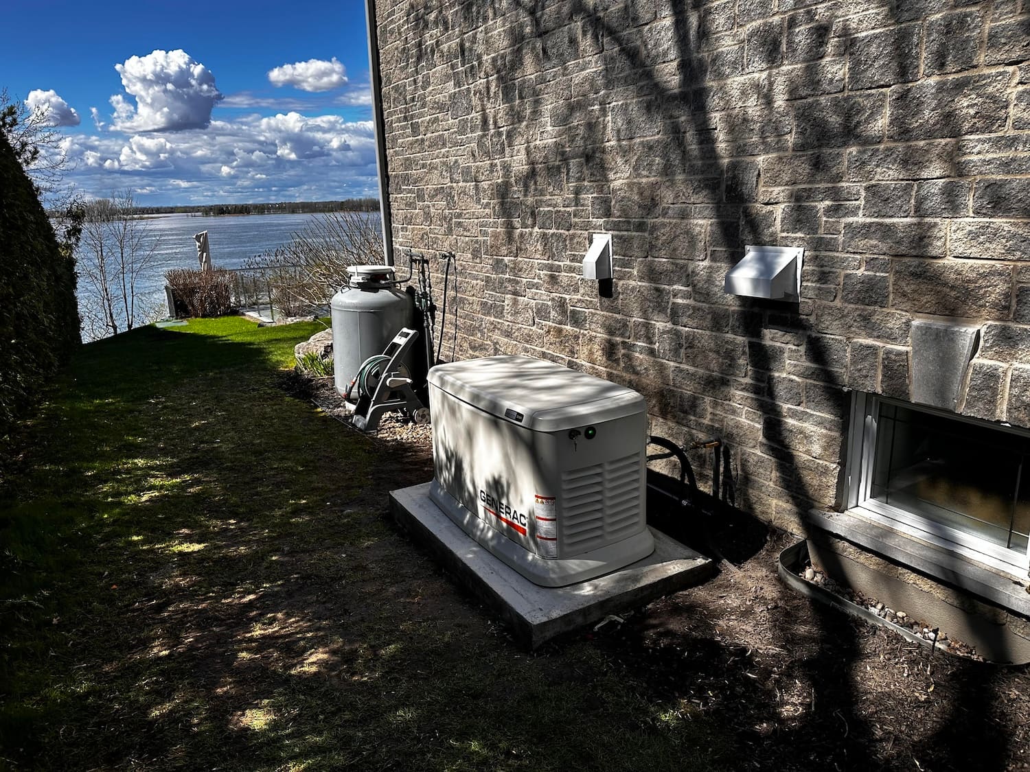 Standby generator installation on the South Shore